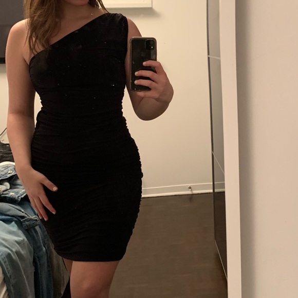 MISSGUIDED Women’s Black One Shoulder Midi Dress - Picture 2 of 2